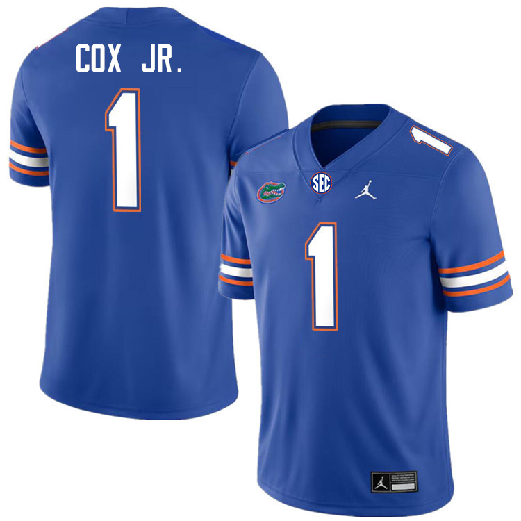 Brenton Cox Jr. Florida Jersey,Florida Gators #1 Brenton Cox Jr. Jersey Youth Uniforms-Royal